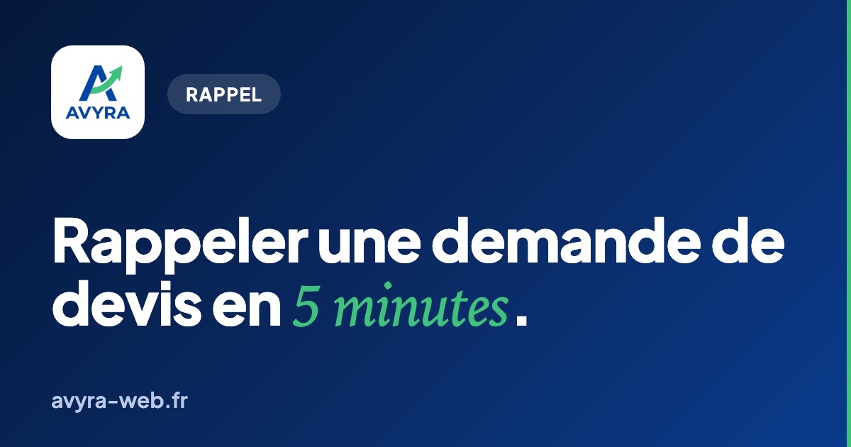 Couverture : Rappeler une demande de devis en 5 minutes.